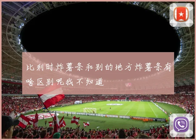 比利时炸薯条和别的地方炸薯条有啥区别呢我不知道